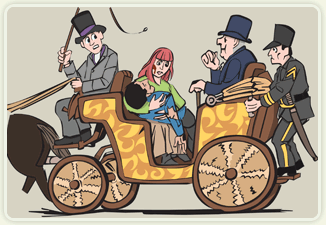 Lesley Riding in a Carriage