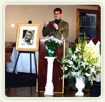 Russ MC at Memorial Service for Physicist