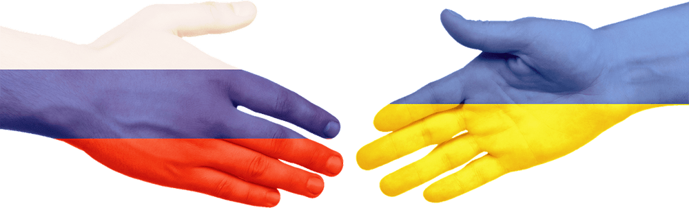 Russia Ukraine Shaking Hands