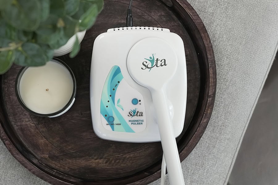 SOTA Magnetic Pulser with plant and candle