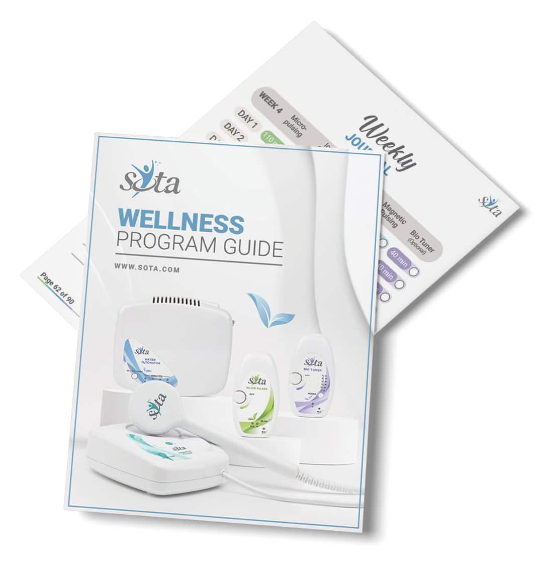 WELLNESS PROGRAM GUIDE Base container for a booklet layout with content overlay.